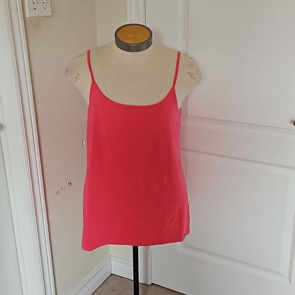 Olsen Europe Ladies Organic Cotton Spaghetti Tank Top Large/ 14 Hot Pink - Picture 1 of 16